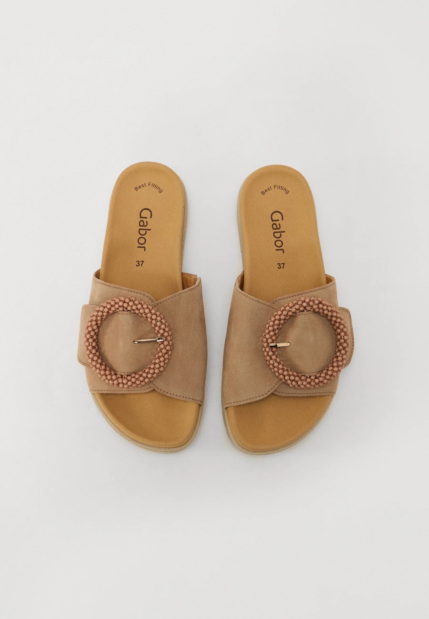 Caramel ruskind mule hjemmesko & sandaler Gabor