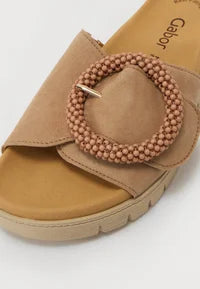 Caramel ruskind mule hjemmesko & sandaler Gabor
