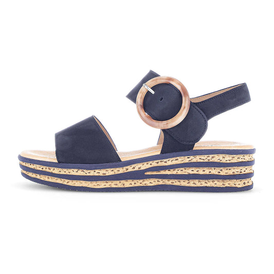 Soft Nubuk Blue sandal Gabor