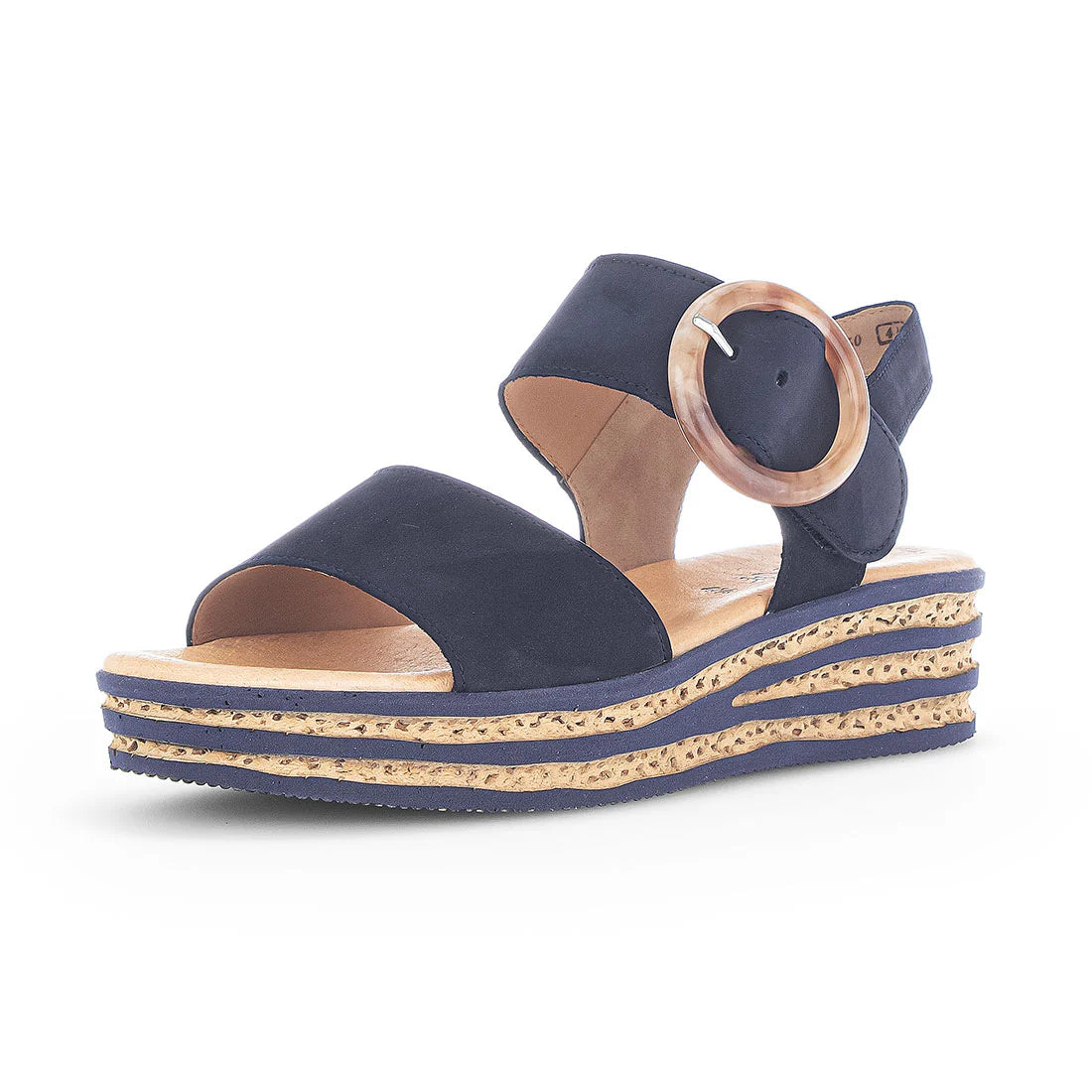 Soft Nubuk Blue sandal Gabor