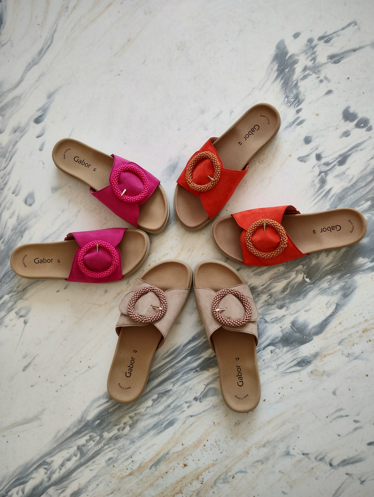 Caramel ruskind mule hjemmesko & sandaler Gabor