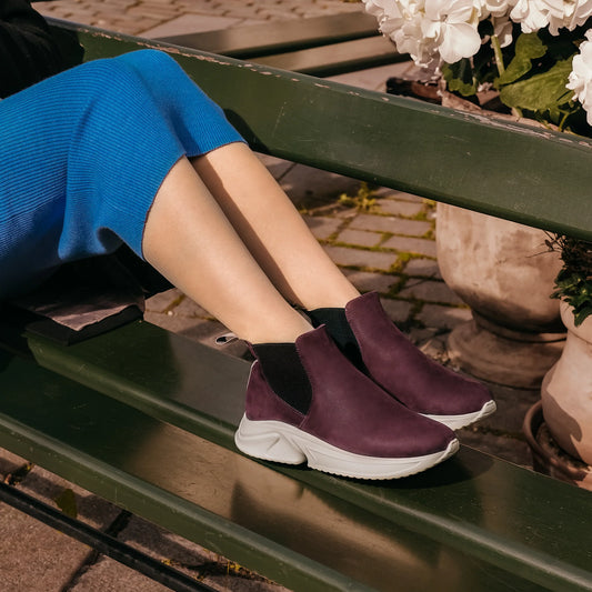 Zarah sneaker boot burgundy roccamore