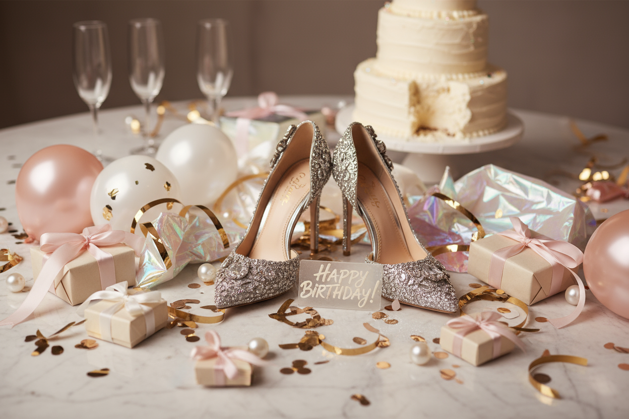 fødseslsdags billede med stiletter på